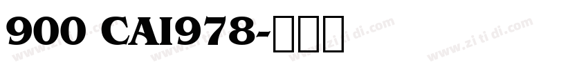900 CAI978字体转换